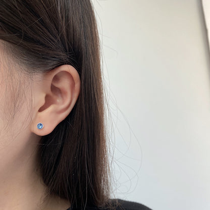 [Kincade Jewelrys]Sparkling Colorful Round Shape Earrings