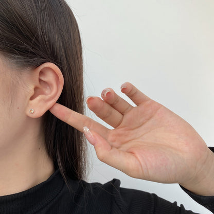 [Kincade Jewelrys]Sparkling Colorful Round Shape Earrings