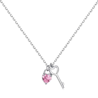 [Kincade Jewelrys]Unique Heart Shape Key Pendent Necklace