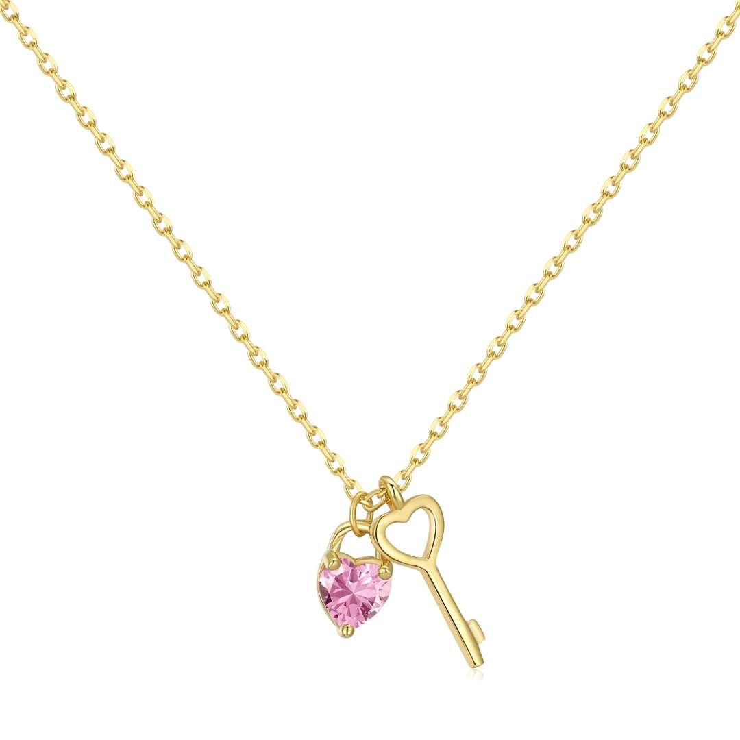[Kincade Jewelrys]Unique Heart Shape Key Pendent Necklace
