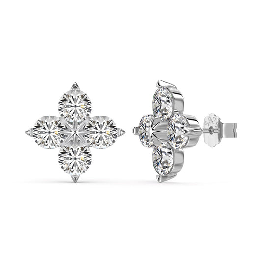 [Kincade Jewelrys]Four-Leaf Clover Eight-Pointed Star Earrings