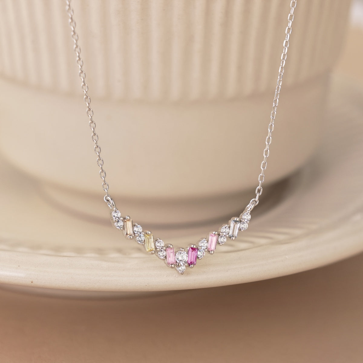[Kincade Jewelrys]Dazzling Rainbow Necklace