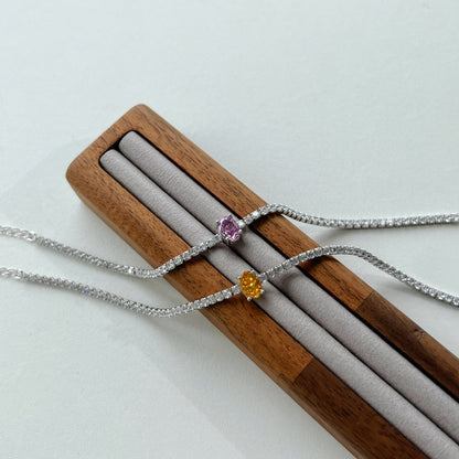 [Kincade Jewelrys]0.75 Carat Exquisite Oval Cut Daily Bracelet