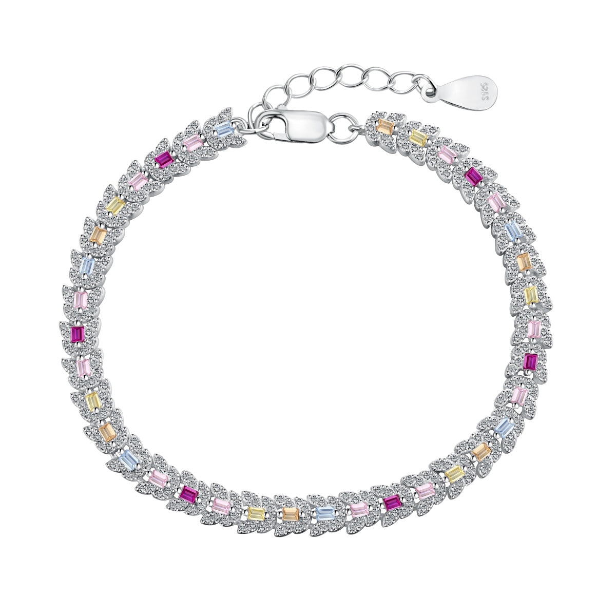 [Kincade Jewelrys]Delicate Colorful Multi Cut Daily Bracelet