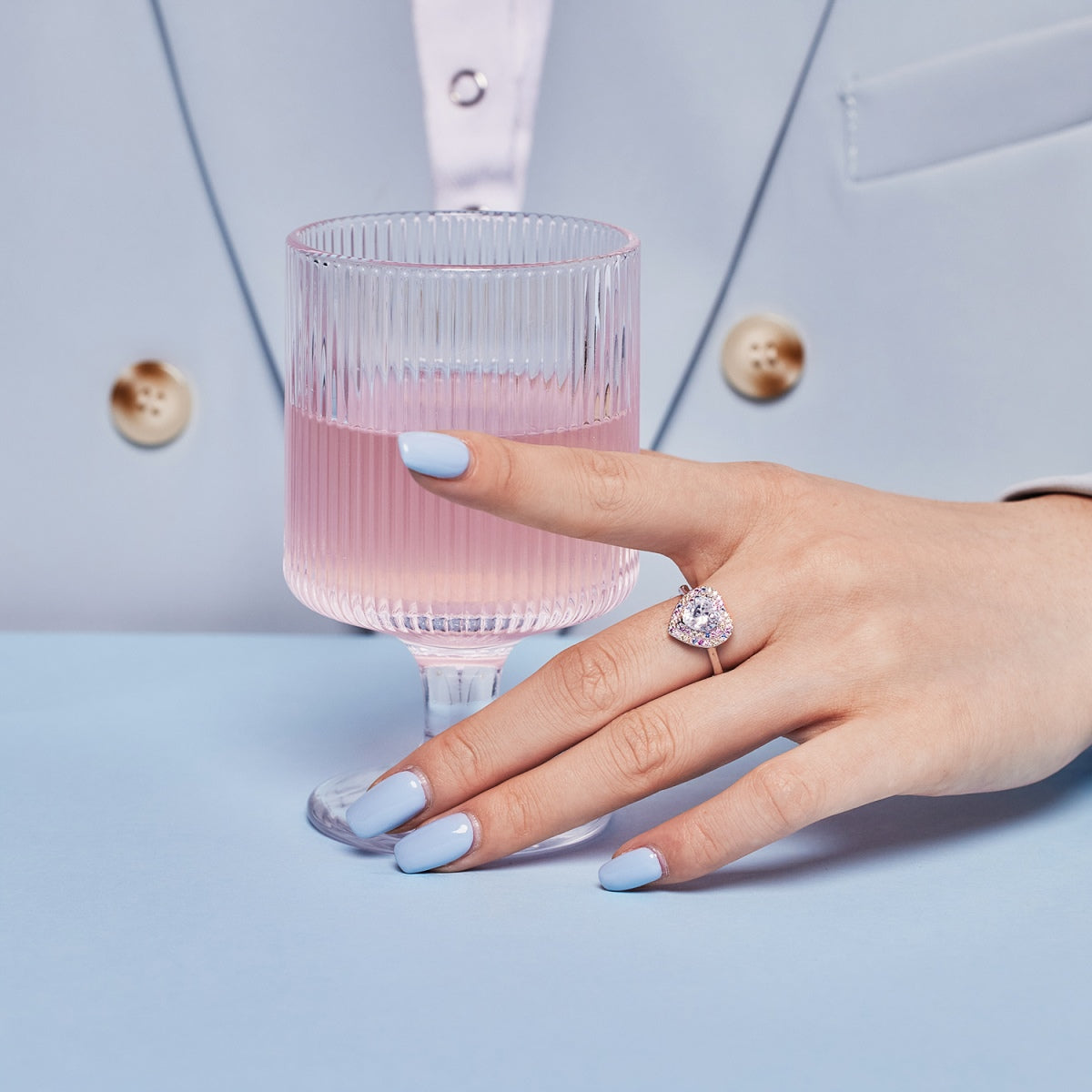 [Kincade Jewelrys]Delicate Ebullient Heart Shape Wedding Ring