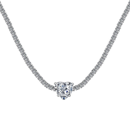 [Kincade Jewelrys]2.0 Carat Sparkling Tennis Heart Cut Necklace