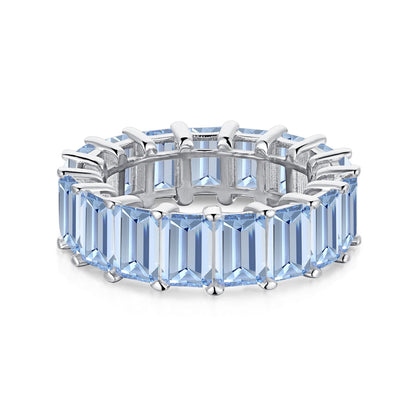 [Kincade Jewelrys]0.75 Carat Elegant Emerald Cut Tennis Ring