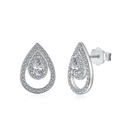 [Kincade Jewelrys]Sparkling Delicate Water Drop Shape Daily Earrings