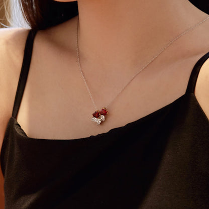 [Kincade Jewelrys]Dainty Red Heart Necklace