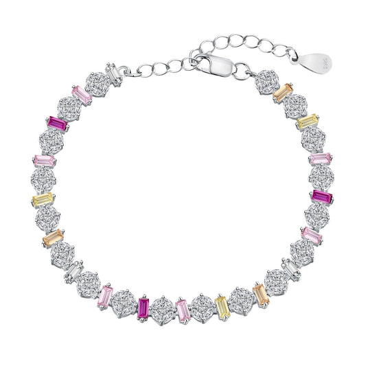 [Kincade Jewelrys]Radiant Colorful Round Shape Daily Bracelet