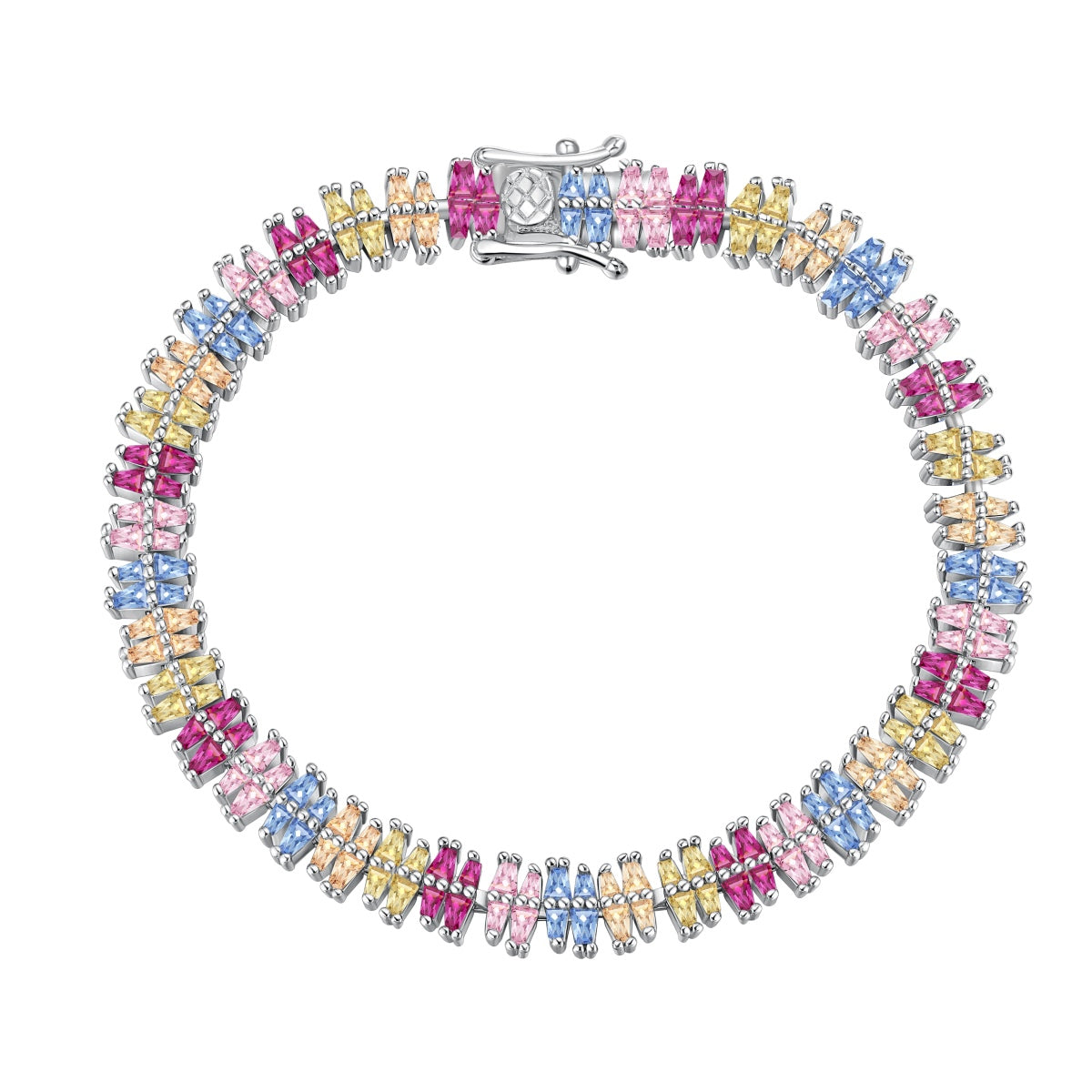[Kincade Jewelrys]Sparkling Exquisite Multi Cut Party Bracelet