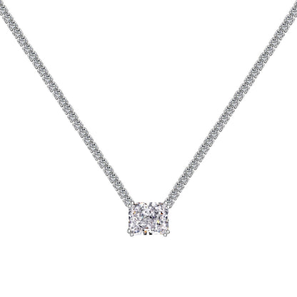 [Kincade Jewelrys]4.0 Carat Elegant Radiant Cut Necklace