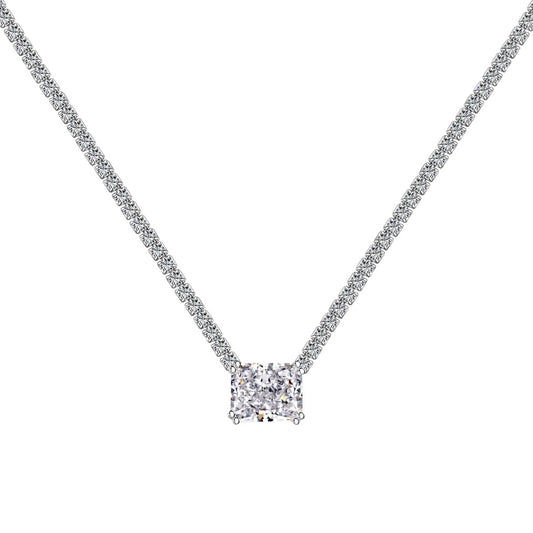 [Kincade Jewelrys]4.0 Carat Elegant Radiant Cut Necklace