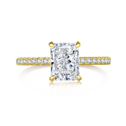 [Kincade Jewelrys]2.0 Carat Dazzling Sparkling Radiant Cut Party Ring