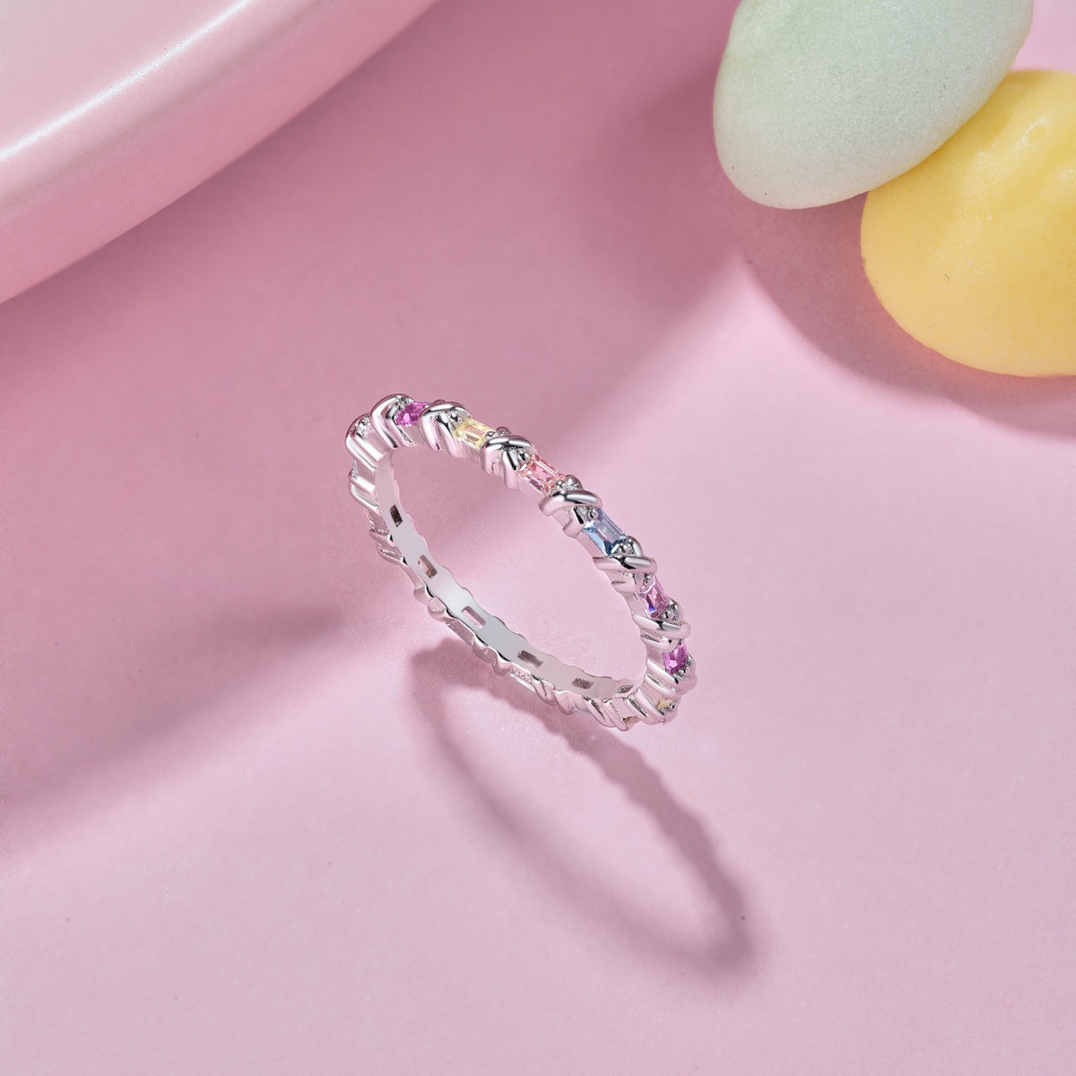 [Kincade Jewelrys]Charming Colorful Round Cut Daily Ring