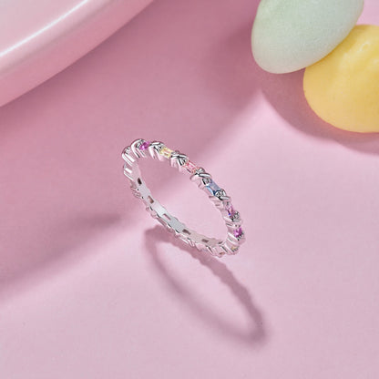 [Kincade Jewelrys]Charming Colorful Round Cut Daily Ring