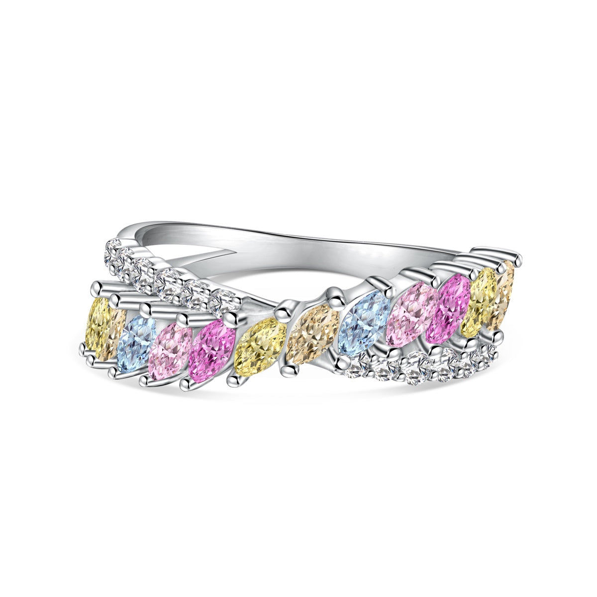 [Kincade Jewelrys]Unique Colorful Marquise Cut Daily Ring