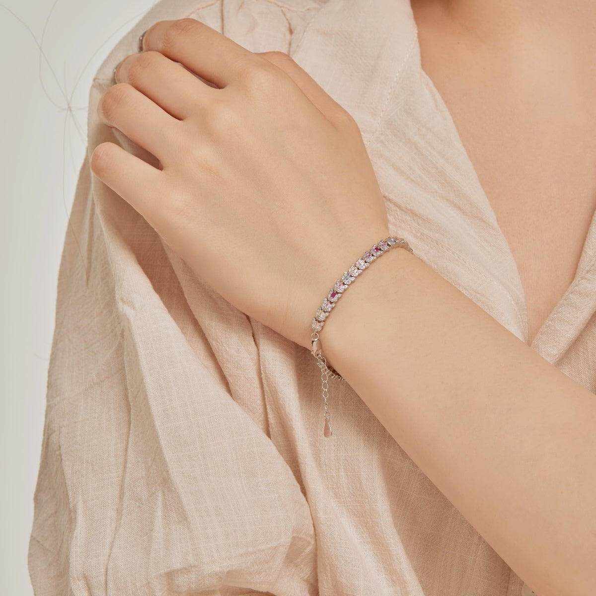 [Kincade Jewelrys]Delicate Colorful Multi Cut Daily Bracelet