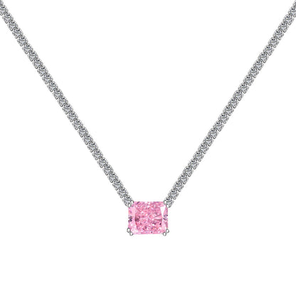[Kincade Jewelrys]4.0 Carat Elegant Radiant Cut Necklace