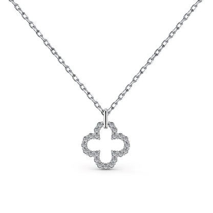 [Kincade Jewelrys]Four-Leaf Clover Hollow Design Exquisite Necklace
