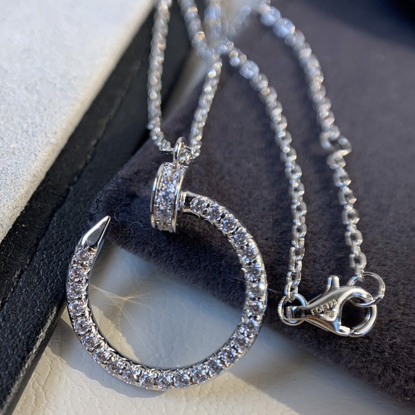 [Kincade Jewelrys]JUSTE NECKLACE SILVER DIAMONDS