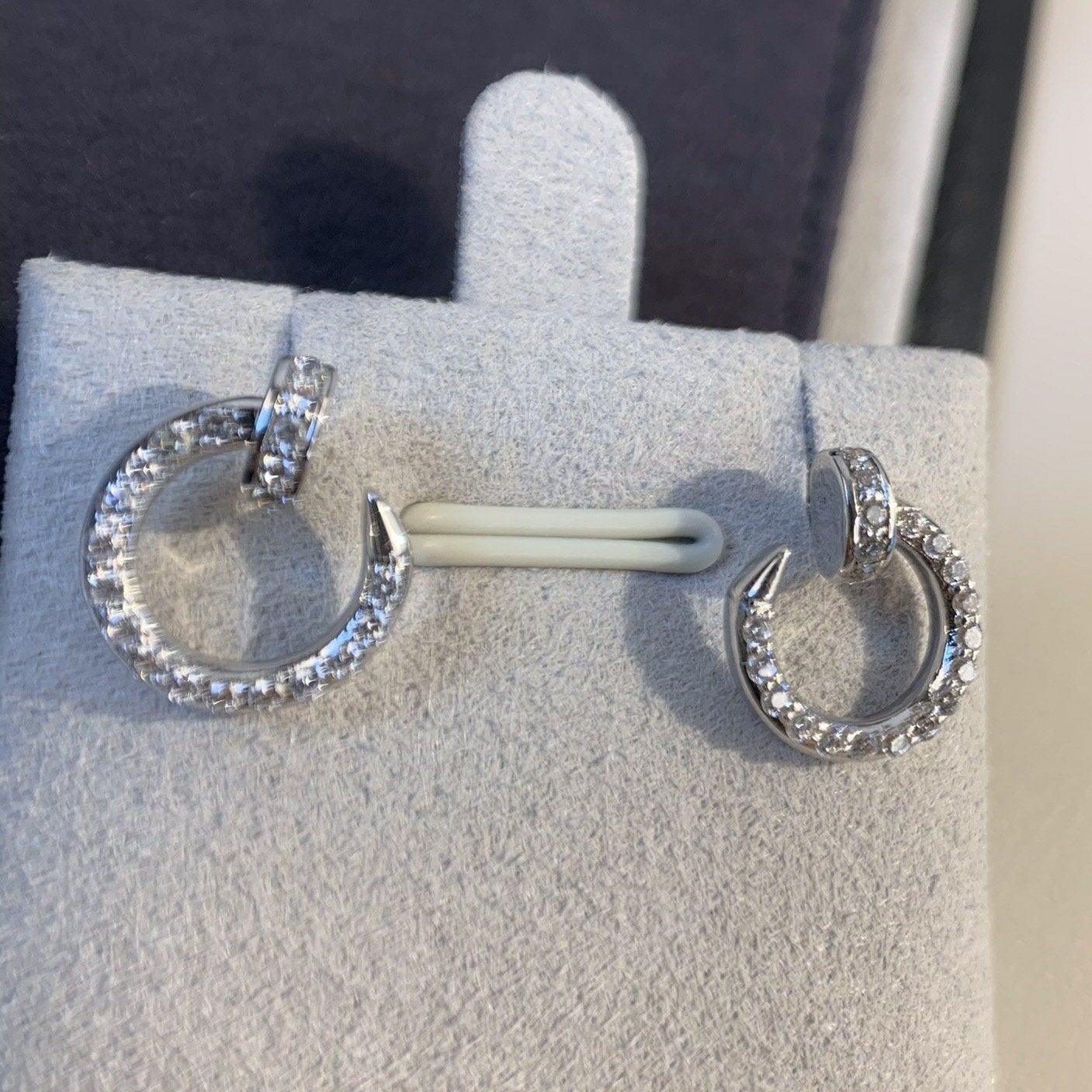 [Kincade Jewelrys]JUSTE EARRINGS SILVER DIAMONDS