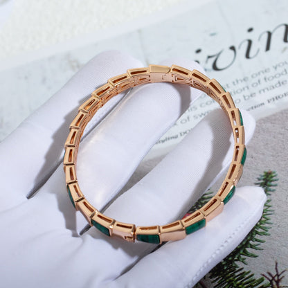 [Kincade Jewelrys]SERPENTI BRACELET PINK GOLD MALACHITE