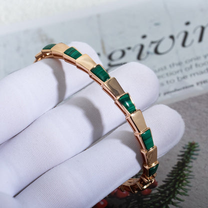 [Kincade Jewelrys]SERPENTI BRACELET PINK GOLD MALACHITE