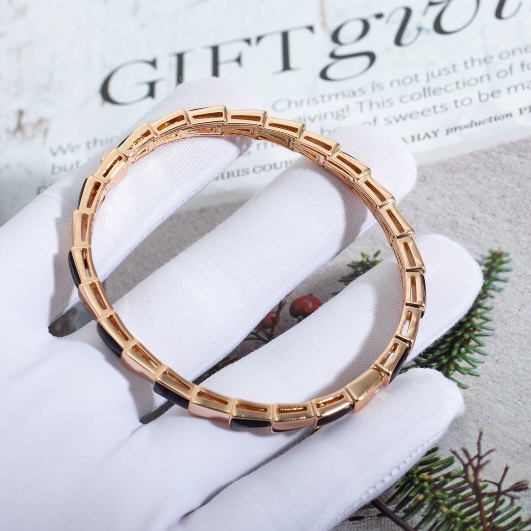 [Kincade Jewelrys]SERPENTI BRACELET PINK GOLD ONYX