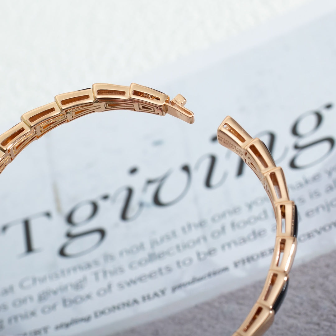 [Kincade Jewelrys]SERPENTI BRACELET PINK GOLD ONYX