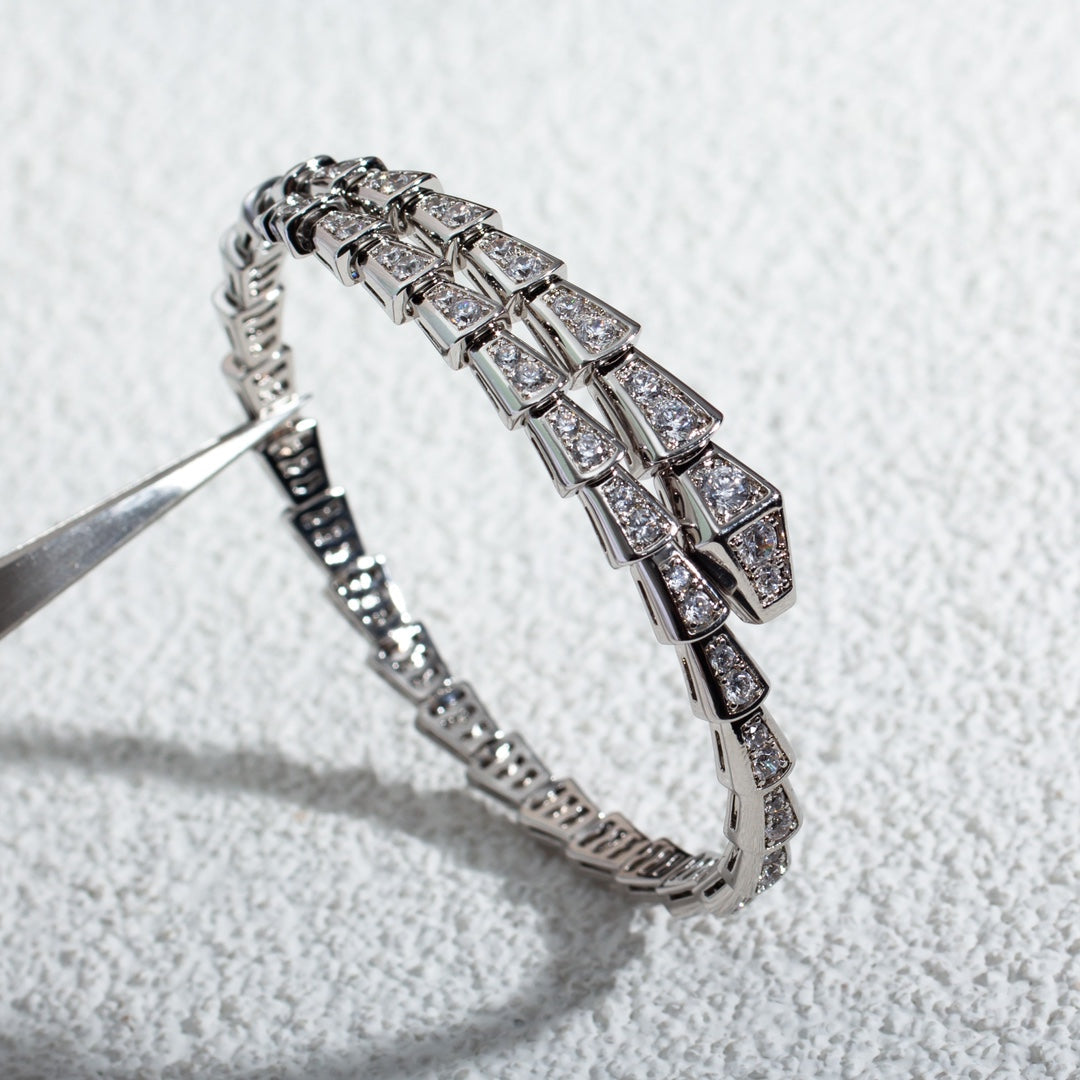 [Kincade Jewelrys]SERPENTI BRACELET 6MM SILVER DIAMOND