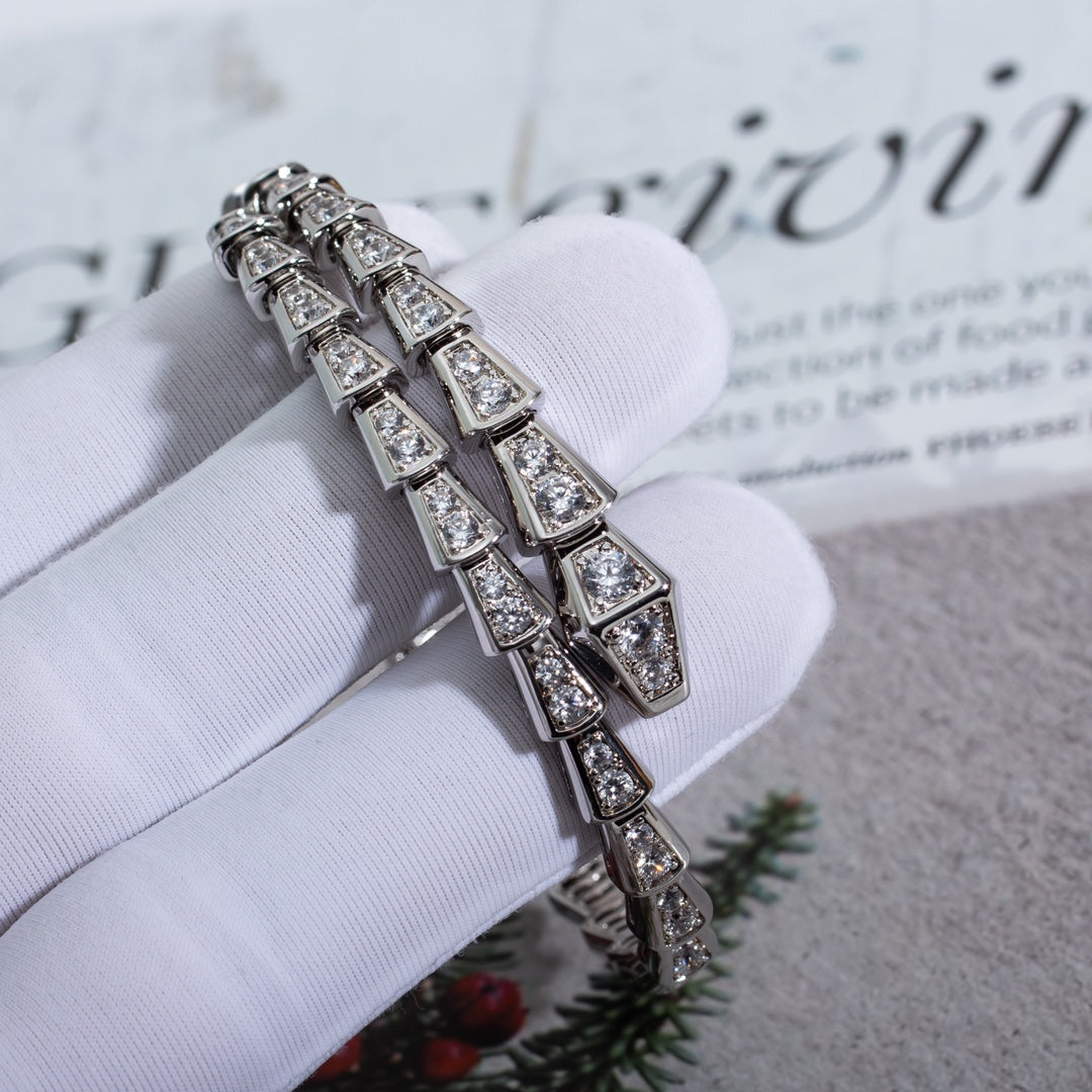 [Kincade Jewelrys]SERPENTI BRACELET 6MM SILVER DIAMOND