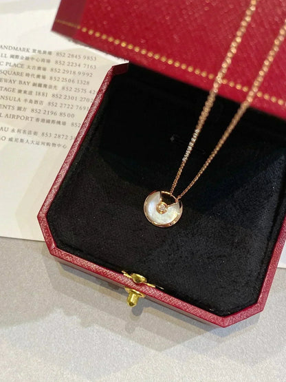 [Kincade Jewelrys]AMULETTE ROSE GOLD MOP NECKLACE