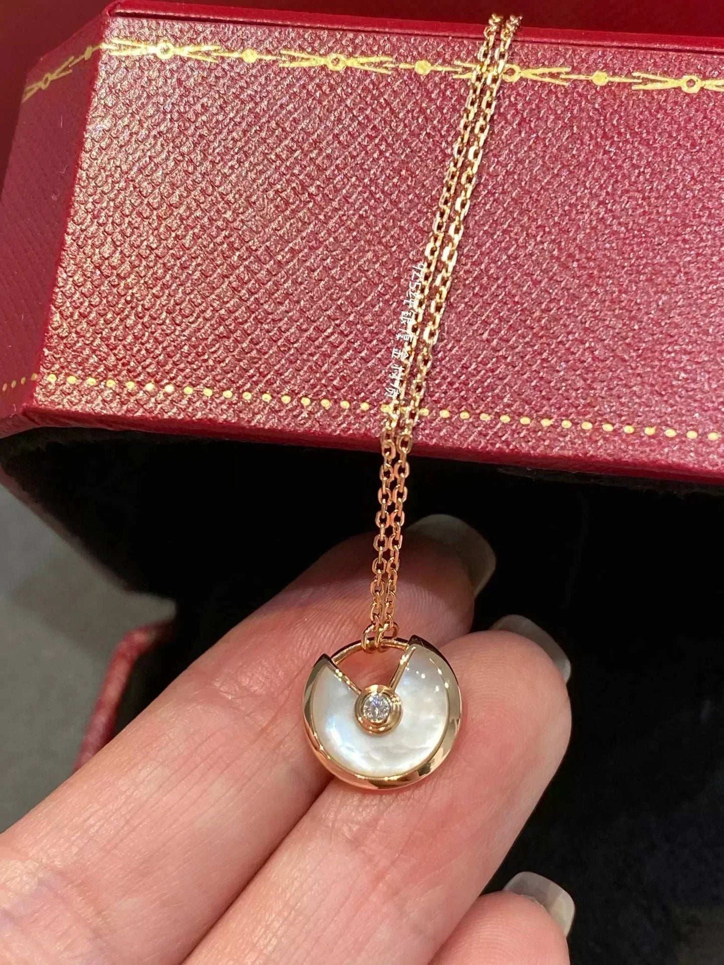 [Kincade Jewelrys]AMULETTE ROSE GOLD MOP NECKLACE