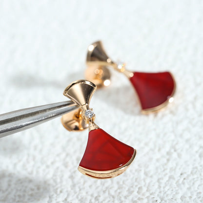 [Kincade Jewelrys]DREAM Carnelian PINK GOLD EARRINGS