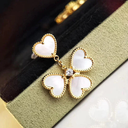 [Kincade Jewelrys]CLOVER SWEET WHITE MOP EARRINGS