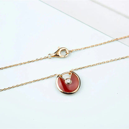 [Kincade Jewelrys]AMULETTE GOLD CARNELIAN ONYX NECKLACE