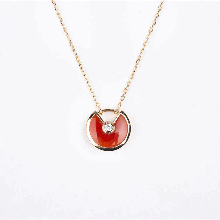 [Kincade Jewelrys]AMULETTE GOLD CARNELIAN ONYX NECKLACE