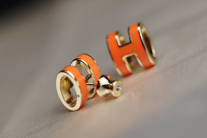 [Kincade Jewelrys]MINI POP H EARRINGS ORANGE