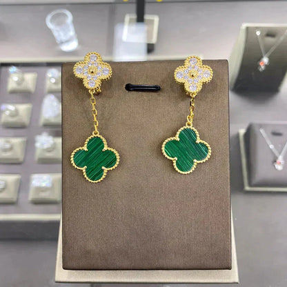 [Kincade Jewelrys]CLOVER  2 MOTIFS  DIAMOND  EARRINGS (MULTIPLE CHOICESç´