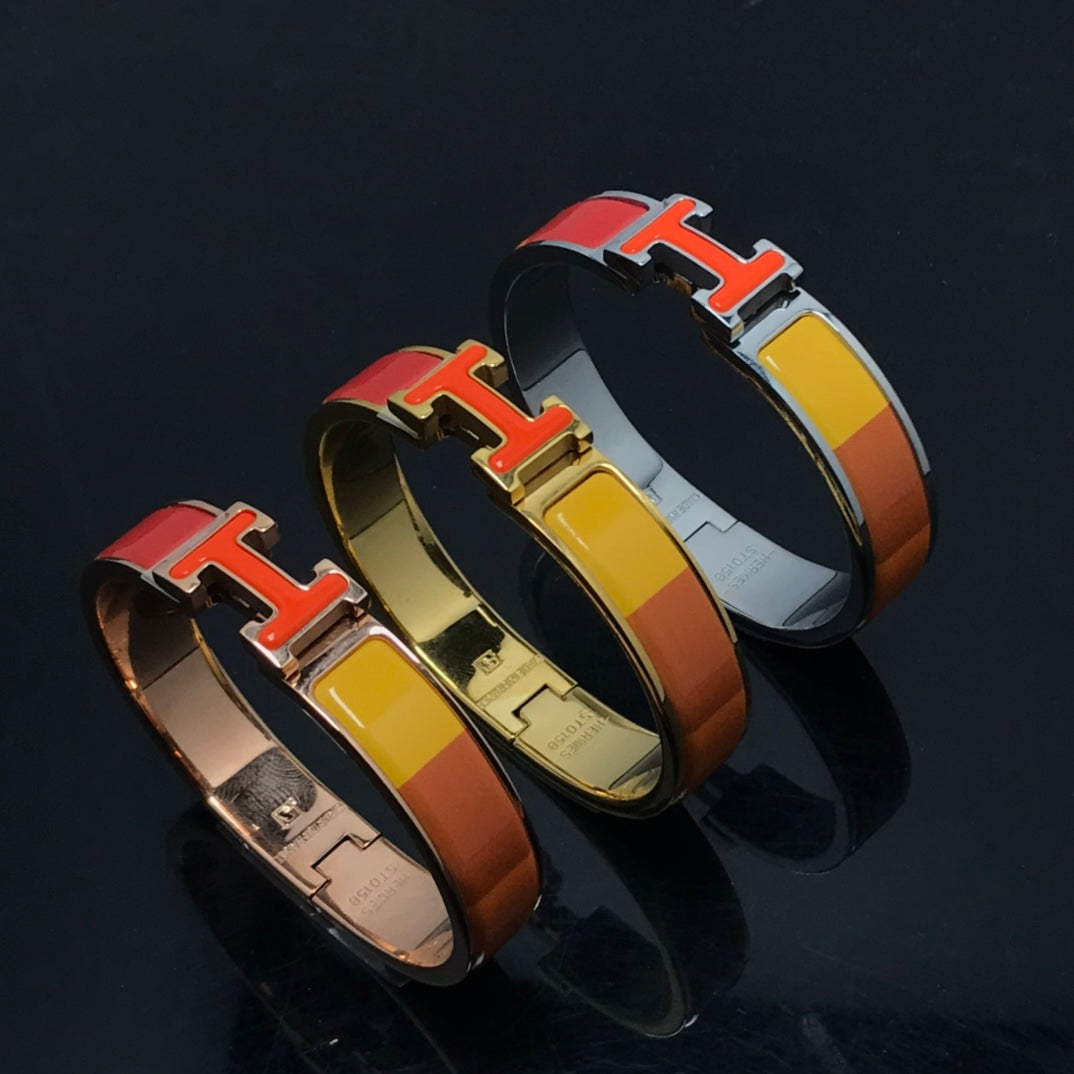 [Kincade Jewelrys]H BRACELET ORANGE RAINBOW CERAMIC