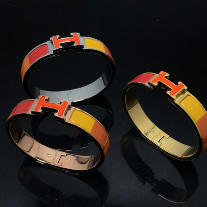 [Kincade Jewelrys]H BRACELET ORANGE RAINBOW CERAMIC