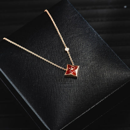 [Kincade Jewelrys]STAR NECKLACE PINK GOLD 1 DIAMOND