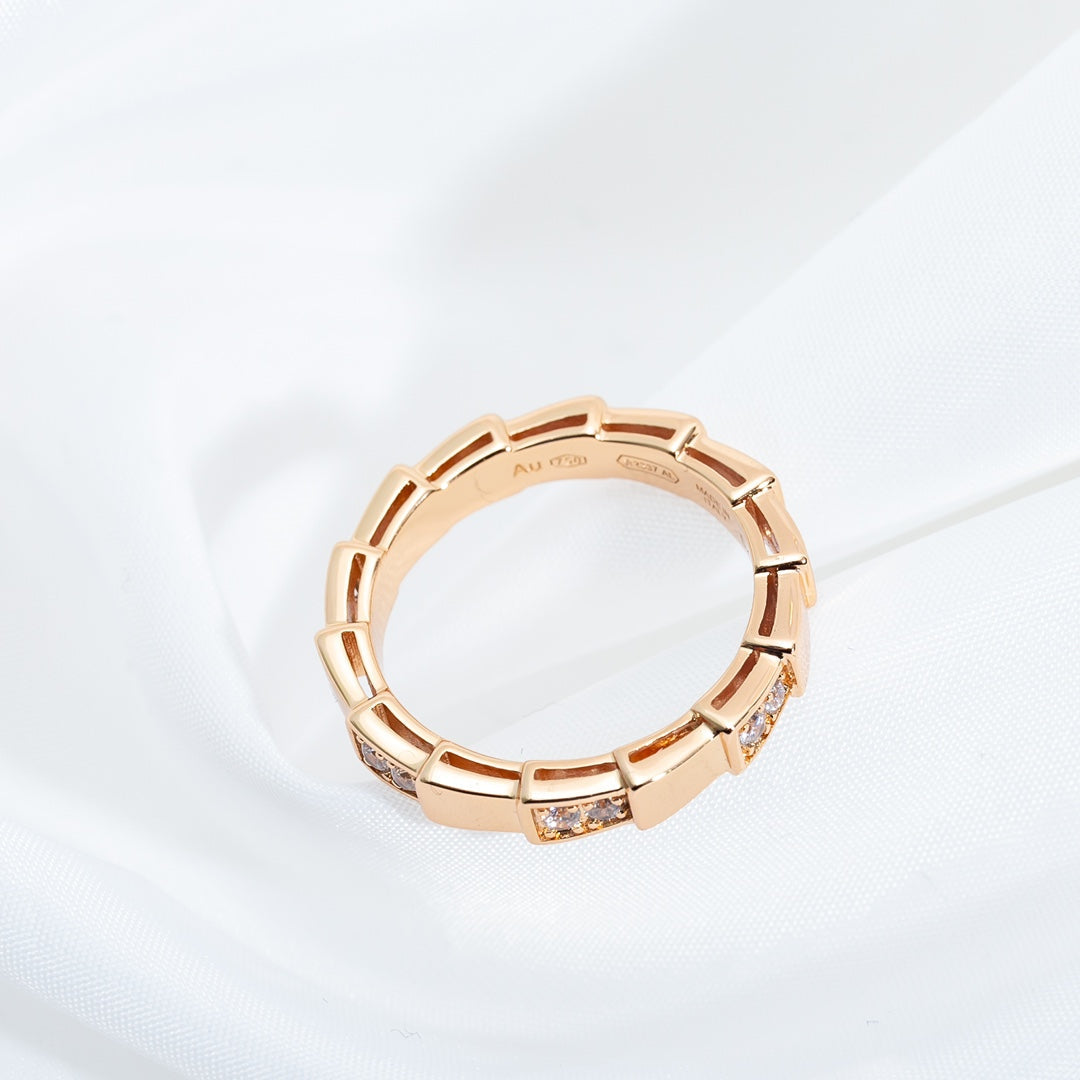 [Kincade Jewelrys]SERPENTI RING PINK GOLD  3MM