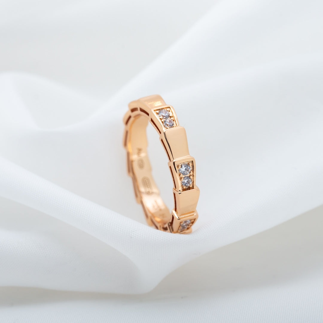 [Kincade Jewelrys]SERPENTI RING PINK GOLD  3MM