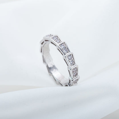 [Kincade Jewelrys]SERPENTI RING SILVER DIAMOND PAVED 3MM