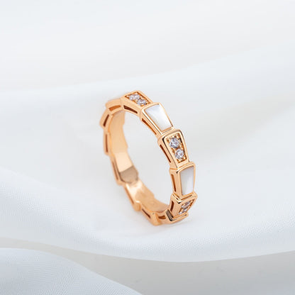 [Kincade Jewelrys]SERPENTI RING PINK GOLD DIAMOND MOP 3MM