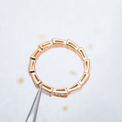 [Kincade Jewelrys]SERPENTI RING PINK GOLD DIAMOND MOP 3MM