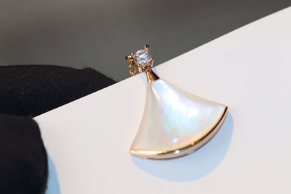 [Kincade Jewelrys]DREAM NECKLACE WHITE MOP PINK GOLD 1 DIAMOND