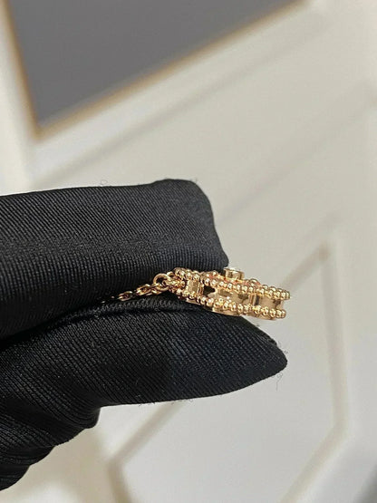 [Kincade Jewelrys]CLOVER 15MM DIAMOND RHODONITE NECKLACE